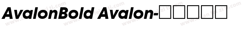 AvalonBold Avalon字体转换
